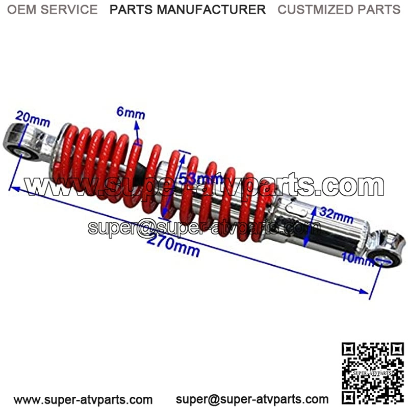 250mm/270mm/290mm Front Shock Absorber Motorcycle Suspension Spring Fit for ATV Accessories Motorcycle Suspension Stru Motorcycle Shock Absorber (Size : 27cm) - Image 2