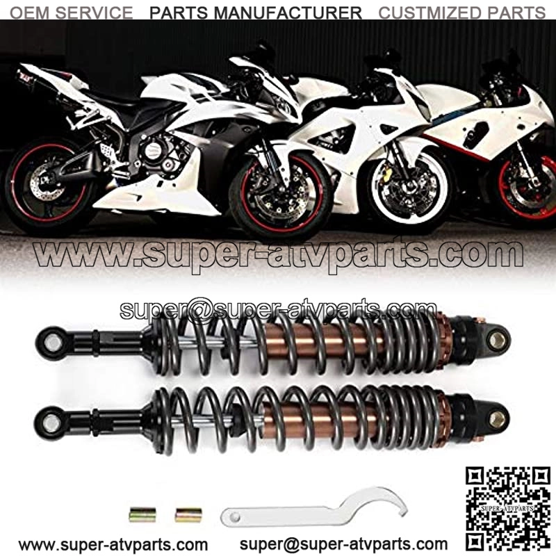 2Pcs Rear Air Shock Absorbers Suspension 420mm Rear ATV Quad Scooter Accessory Motor Motorcycle Air Damping Adjustable Dir Suspension Pocket Bike Motorcycle Shock Absorber - Image 3