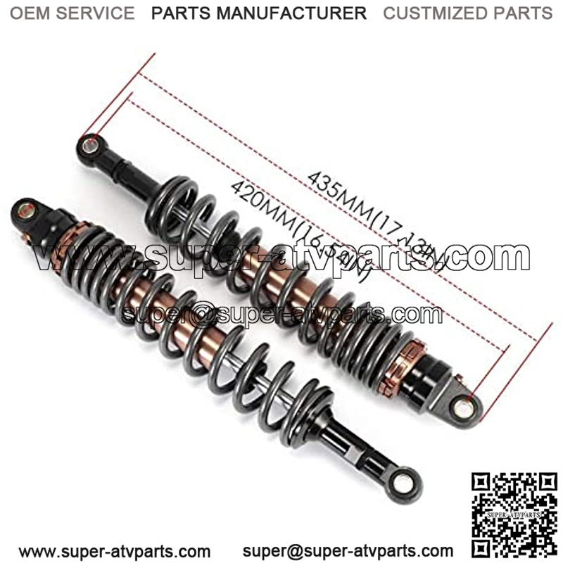 2Pcs Rear Air Shock Absorbers Suspension 420mm Rear ATV Quad Scooter Accessory Motor Motorcycle Air Damping Adjustable Dir Suspension Pocket Bike Motorcycle Shock Absorber - Image 4
