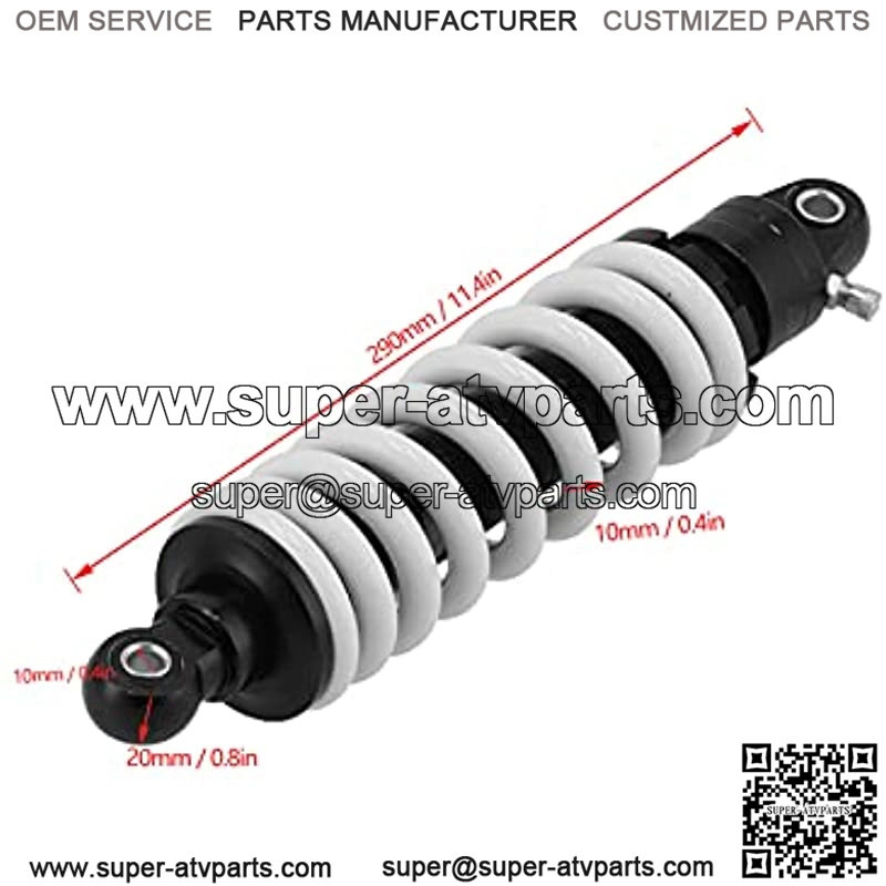 11.4in Shock Absorber Steel Rear Suspension Adjustable Spring Pressure Assembled for Motorcycle ATV Go Karts - Image 4