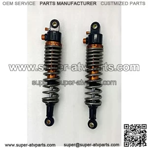 Shock Absorbers 340mm 350mm 360mm 370mm 380mm 400mm 8mm Spring Motorcycle Shock Absorbers Fit For Yamaha Suzuki Kawasaki Dirt Gokart ATV,Air shock absorber rear suspension ( Color : 370mm Titanium )