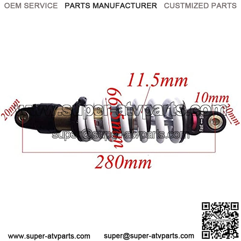 280mm 11" Rear Shock Absorber Suspension 850LBS for Dirt Pit Bike Motorcycle - Image 3