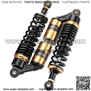 Motorcycle Suspension Strut Pair Universal 280/320/340360/380mm Motorcycle Air Shock Absorbers Rear Suspension Fit For ATV Scooter Dirt Pit Street Bike Motorcycle Shock Absorber ( Color : 380mm Gold )