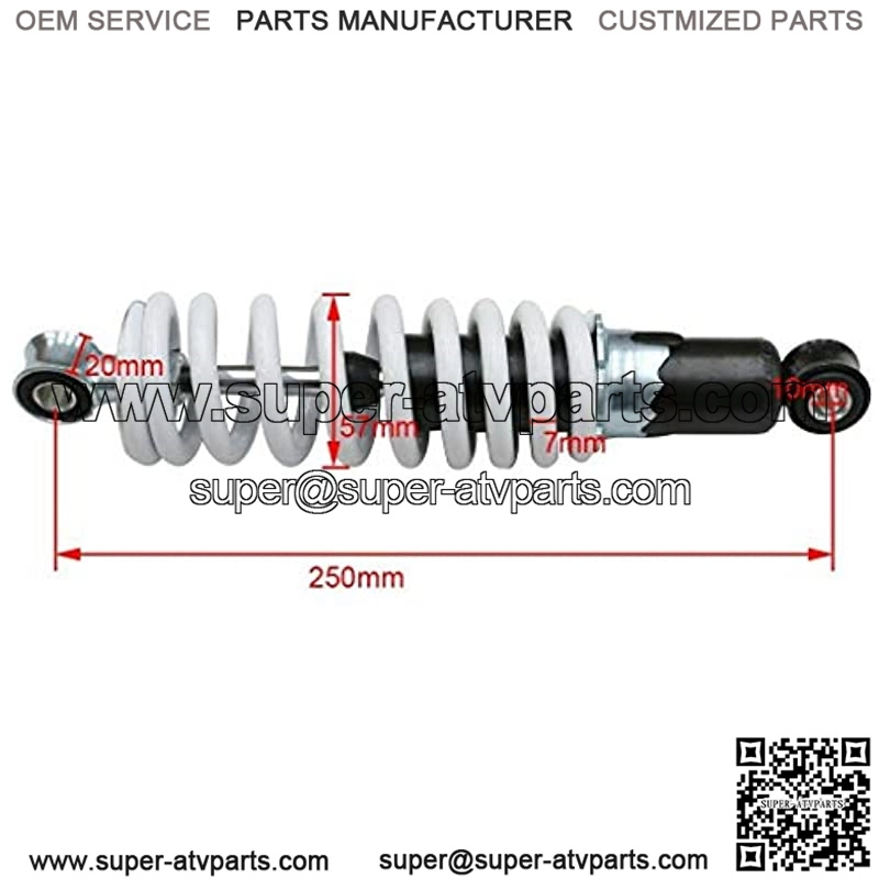 250mm Rear Front Shock 50cc 70cc 90cc 110cc Dirt Pit Bike ATV Go kart Baja 10" - Image 2