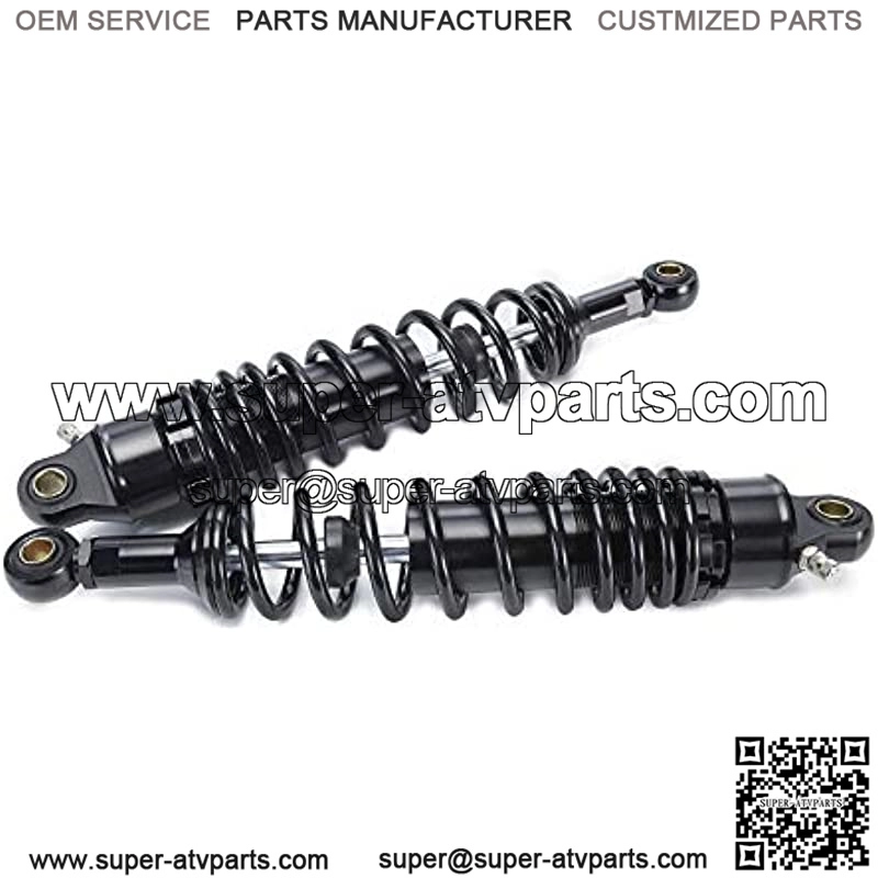 2pcs Spring 7mm Black 320mm 12.6inch Motorcycle Dirt Street Motor Bike ATV Quad Rear Shock Absorber Rear Suspension Bumper Motorcycle Shock Absorber Rear Motorcycle Shock Absorber
