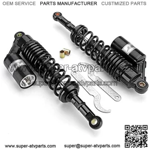 Motorcycle Shock Absorber Pair Universal 360mm 14" Motorcycle Rear Air Shock Absorbers Suspension fit for/Yamaha/Suzuki ATV Dirt Bike Motorcycle Shock Absorber (Color : Black)