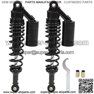 Motorcycle Shock Absorber, Pair 340mm Universal Motorcycle Shock Absorber Rear Suspension Spring for ATV SUV(black)