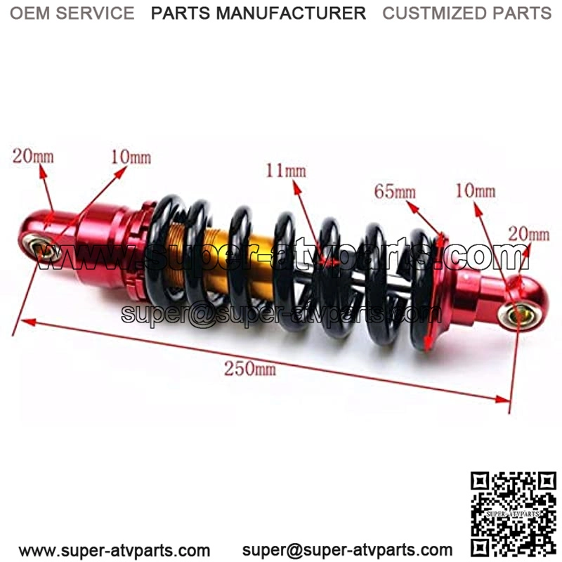 250mm Motorcycle Rear Shock Suspension Absorber Fit for 50cc-160cc ATV Quad 4 Wheeler Buggy Scooter Dirt Pit Bike - Image 2