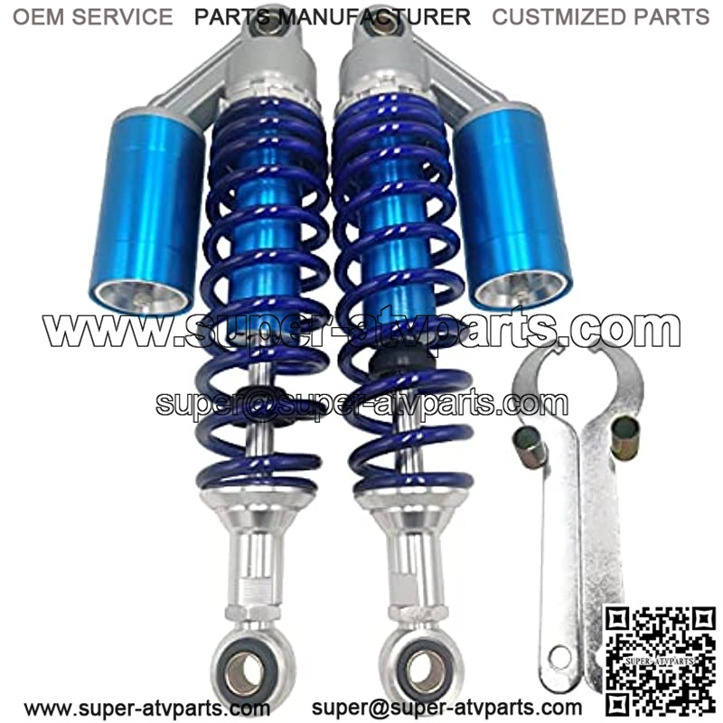 12.60in 320mm Universal Motorcycle Rear Air Shock Absorbers For Yamaha Kawasaki Honda Suzuki Pit Dirt Bike Quad ATV Go Kart (Blue&Silvery) - Image 2