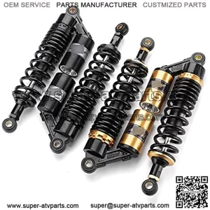 Spring Assemblies Pair Universal 280/320/340360/380mm Motorcycle Air Shock Absorbers Rear Suspension for ATV Scooter Dirt Pit Street Bike Motorcycle Rear Damping (Color : 280mm Gold)