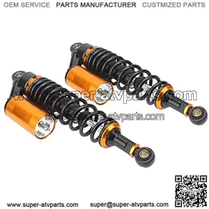 Front and Rear Complete Strut, 13.39 Inch CNC Machined Adjustable Pair of Shock Absorber with Air Pocket, Universal Suspensions Shock Spring Replacement for ATVs Karts Off-Road Vehicles