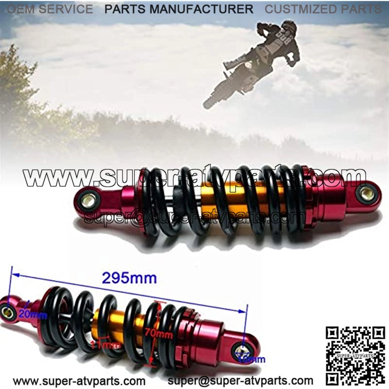 295mm 11.6" Rear Shock Absorber Suspension Motorcycle Spring 980lbs for 110cc 140cc 150cc Dirt Pit Bike ATV Scooter Quad Motorcycle Rear Spring Shock Absorber Motorcycle Shock Absorber - Image 2