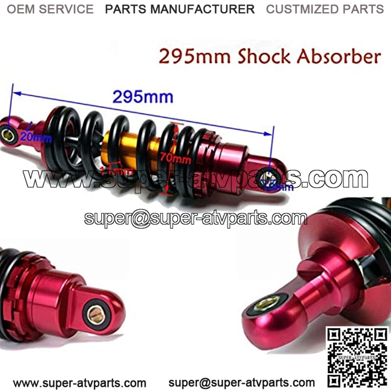295mm 11.6" Rear Shock Absorber Suspension Motorcycle Spring 980lbs for 110cc 140cc 150cc Dirt Pit Bike ATV Scooter Quad Motorcycle Rear Spring Shock Absorber Motorcycle Shock Absorber - Image 3
