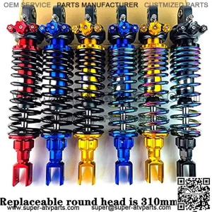 Motorcycle Shock Absorber Universal 310mm 320mm Motorcycle Air Shock Absorber Rear Suspension Fit for Yamaha Motor Scooter Xmax Dio ATV Quad Dirt Bike Motorcycle Absorber (Color : 1 pcs 310mm)