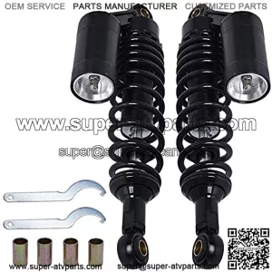 2 pack Rear Shock Absorbers Fits for Honda Yamaha for most 150cc-750cc Sport bikes and Dirt Bikes, Go-kart and Moped Quad