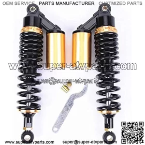 Motorcycle Air Shock Absorbers Universal Fit for Honda Suzuki Yamaha Kawasaki ATV Go Kart Quad Dirt Sport Bikes Golden (280mm)