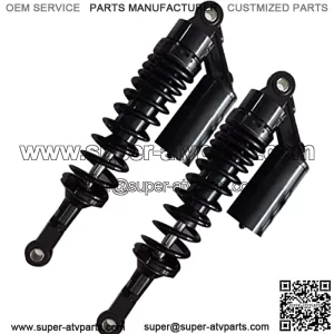 Pair 340mm Universal Motorcycle Air Shock Absorbers Fit For ATV Go Kart Quad Dirt Sport Bikes Black (Black)