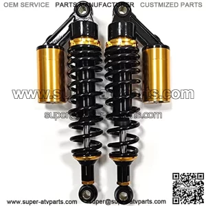 Universal One Pair 12.5 Inch 320mm Motorcycle Air Shock Absorbers (Gold&Black)