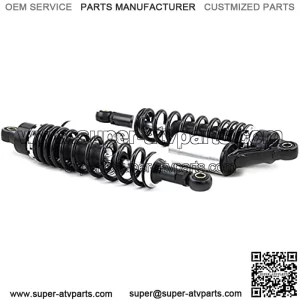 one Pair 340mm Universal Motorcycle Rear Air Shock Absorbers for All ATV Go Kart Quad Dirt Sport Bikes and all Motorcycles(black&silver)