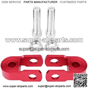 Rear Shock Extender, 2PCS Absorber Riser Universal Motorcycle High Damping Device Thicken Pad Chassis Extender Taper Riser With Screws Red