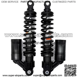 Motorcycle Rear Air Shock Absorbers 320mm 12.6Inch Pair Suspension Universal Compatible for Honda Suzuki Yamaha Kawasaki Go Kart ATV Quad Dirt Sport Bikes(Black)