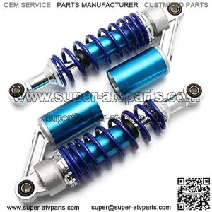 320mm 12.5" Gold Air Shock Absorbers Compatible with Honda TRX250R 400ER 450R Suzuki Yamaha Kawasaki ATV Go Kart Quad Dirt Sport Bikes 2PC(Blue/Silvery)