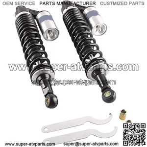 Pair Motorcycle 15 3/4 Inch 400mm Rear Air Shock Absorbers for 150cc~750cc Karting Scooter ATV Yamaha Suzuki Honda
