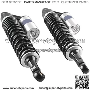 1 Pair Adjustable 375mm Motorcycle Air Shock Absorbers Replacement for Honda Suzuki Yamaha ATV Go Kart Quad Dirt Sport Bikes