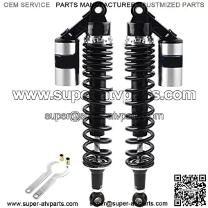 Pair 400mm 15.76" Motorcycle ATV Shock Absorbers Suspension for Honda Suzuki Yamaha ATV UTV Go Kart Quad Dirt Sport Bikes