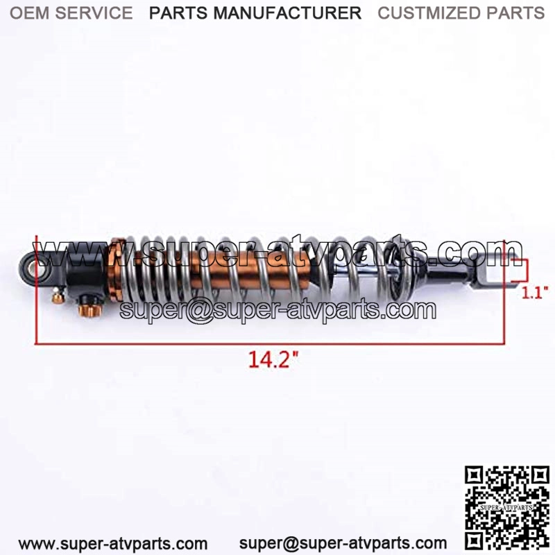 1 Pair Shock Absorbers 360mm 14.2 inches Fork Clevis Ends Motorcycle Replacement Universal for Scooter Atv Quad Dirt Sport Bike Go Kart Suzuki Yamaha Grey - Image 3