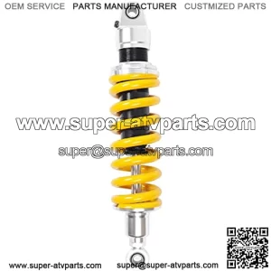 1 Piece Shock Absorber 350mm 13.8 inches Round Ends Motorcycle Replacement Universal for Scooter Atv Quad Dirt Sport Bike Go Kart Suzuki Yamaha Yellow