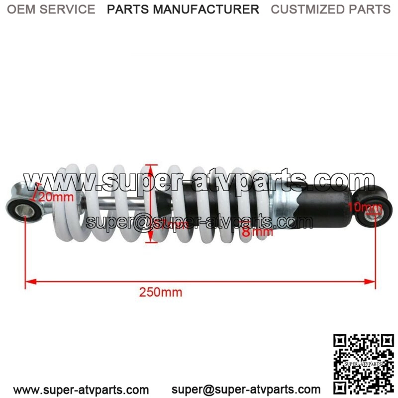 10" 250mm Rear Shock Absorber for ATV Quad Buggy Dirt Bike Go Kart Taotao Kazuma - Image 2