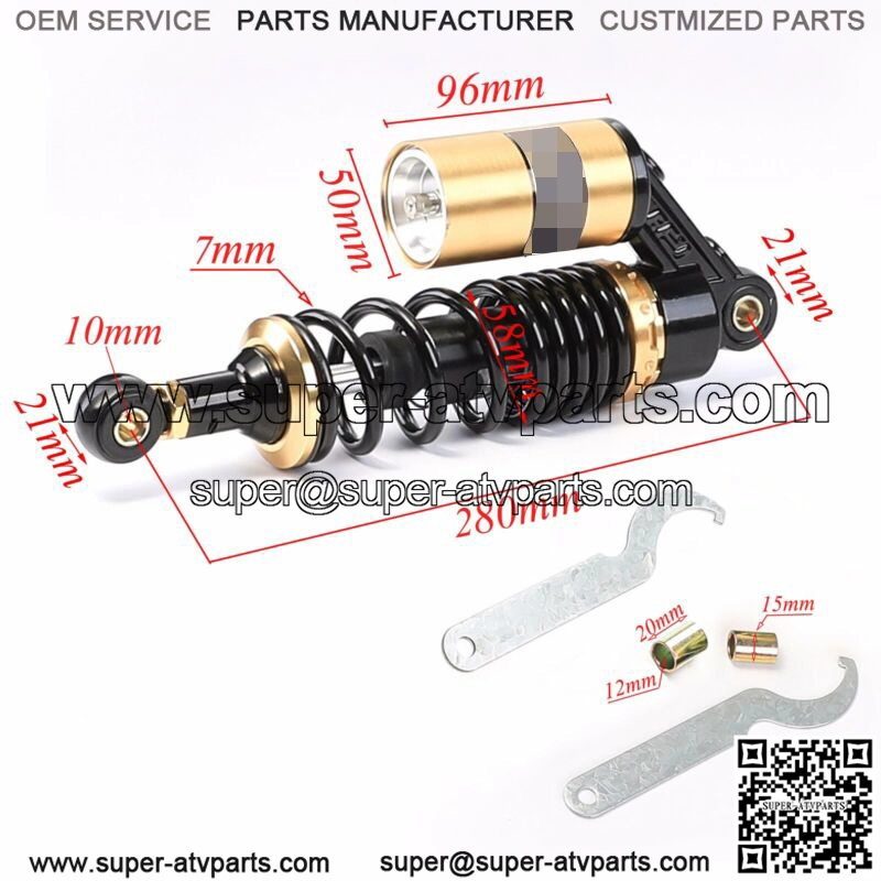 11" 280mm Rear Air Shock Absorber for Motorcycle Scooter ATV Quad Pit Dirt Bike - Image 2