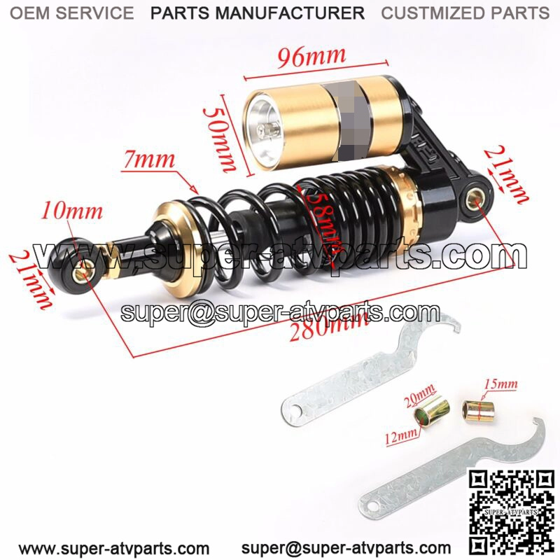 11" 280mm Motorcycle Rear Shock Absorber Pit Dirt Bike ATV Quad KLX110 TTR110 - Image 2