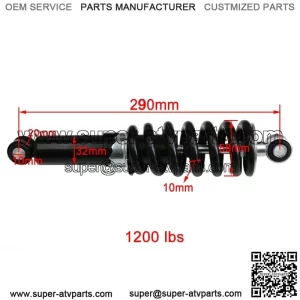 1200lbs 290mm 11.4" Rear Shock Absorber for Dirt Pit Bike Trail ATV Yamaha PW80