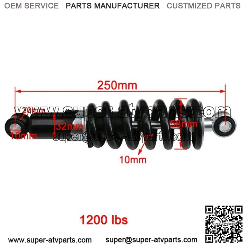 250mm 10" Rear Shock Absorber Suspension Dirt Pit bike ATV 110cc 125cc 140 150 - Image 2