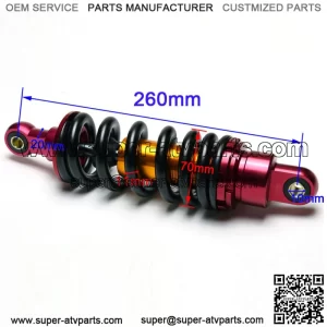 260mm 10" Rear Shock Absorber Suspension 980lb for Pit Dirt Bike ATV Apollo SSR