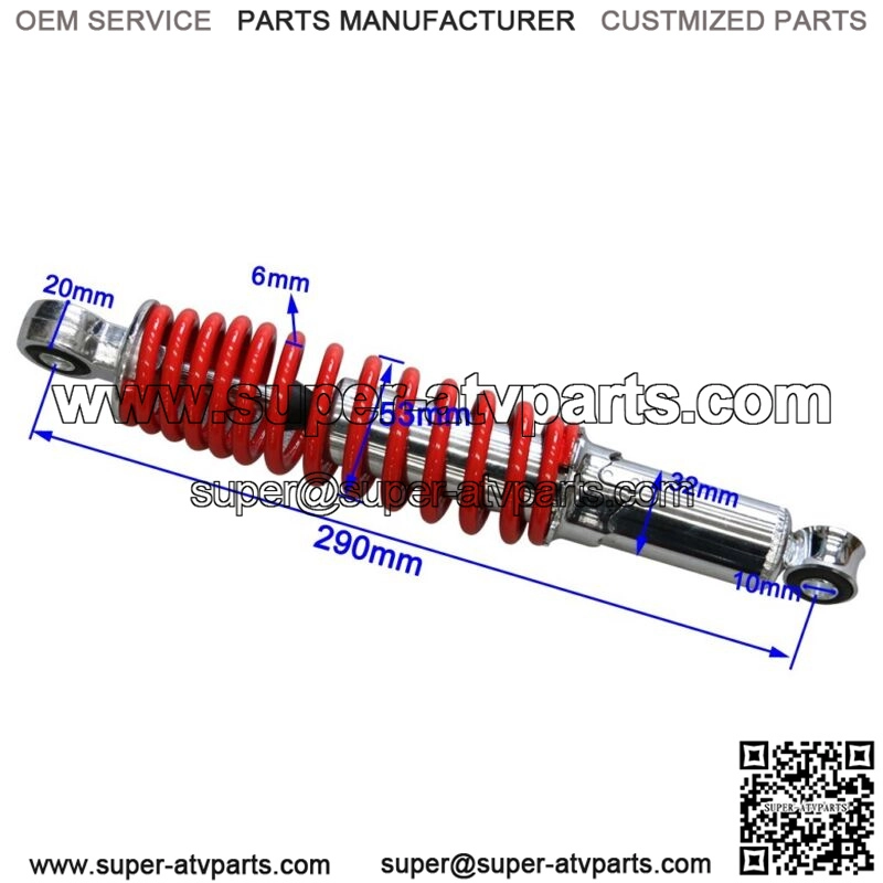 290mm 11.4" Front Shock Absorber Quad ATV Go Kart Dirt Bike 110cc 125cc Coolster - Image 2