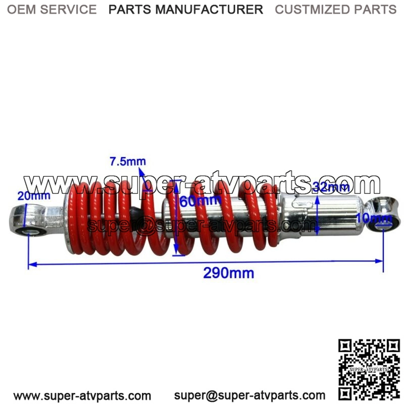 290mm 11.5" Rear Shock Absorber Suspension for ATV QUAD BUGGY DIRT BIKE 700LBS - Image 2