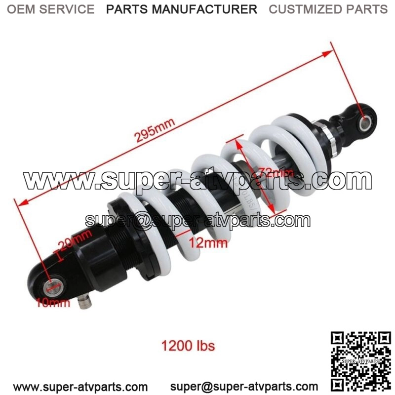 295mm 11.5" Rear Shock Absorber for Dirt Pit Bike ATV Quad 125cc/150/200/250cc - Image 2