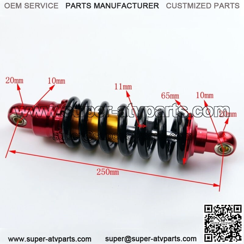 2x 250mm 10" Rear Shock Absorber Dirt Pit Bike ATV Quad Go Kart Apollo 110cc 125 - Image 3