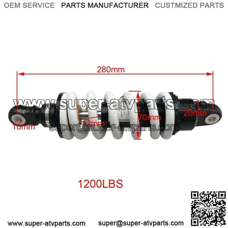 290mm 11.5" Rear Shock Suspension Absorber For ATV Dirt Pit Bike CRF110 SSR - Image 2