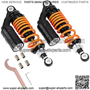 280mm 11 Inch Universal Motorcycle Shock Absorbers Rear Suspension 2PCS Compatible with Honda CB Yamaha Gokart(Orange)