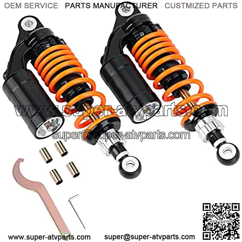 280mm 11 Inch Universal Motorcycle Shock Absorbers Rear Suspension 2PCS Compatible with Honda CB Yamaha Gokart(Orange)