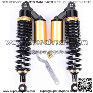 Motorcycle Air Shock Absorbers Universal Fit for Honda Suzuki Yamaha Kawasaki ATV Go Kart Quad Dirt Sport Bikes Golden (320mm)