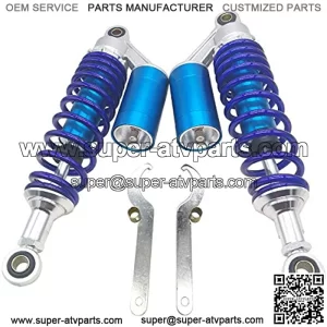 320 mm Motorcycle Air Shocks Absorber Fit for Honda Yamaha Kawasaki Suzuki ATV Go Kart Quad Dirt Sport Bikes(blue/silvery,1 Pair)