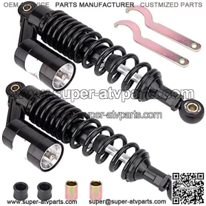 Motorcycle Rear Shock Absorber 320mm Universal Motorcycle Air Shocks Compatible with Yamaha ATV Go Kart Scooter Honda Kawasaki Suzuki Dirt Sport Bike 125cc 110cc, 320mm Motorcycle Shocks (Black)