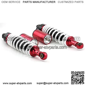 one Pair 320mm Universal Motorcycle Rear Air Shock Absorbers for most 150cc~750cc Sport bikes / ATV Go Kart Quad Dirt Sport Bikes?? red&white)