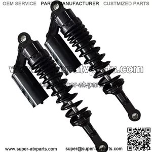 One Pair 340mm Universal Motorcycle Air Shock Absorbers Fit For ATV Go Kart Quad Dirt Sport Bikes Black