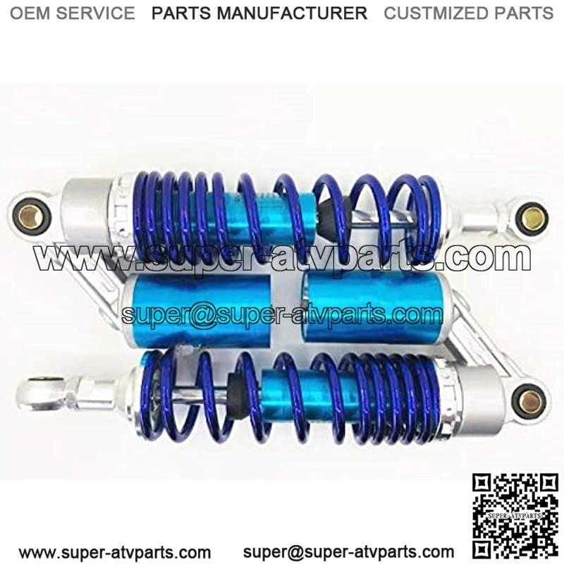 2pcs 320mm Motorcycle Air Shock Absorbers Universal Fit For Suzuki Yamaha Kawasaki ATV Go Kart Quad Dirt Sport Bikes (Blue Silver) (BlueSilver, 320MM) - Image 2